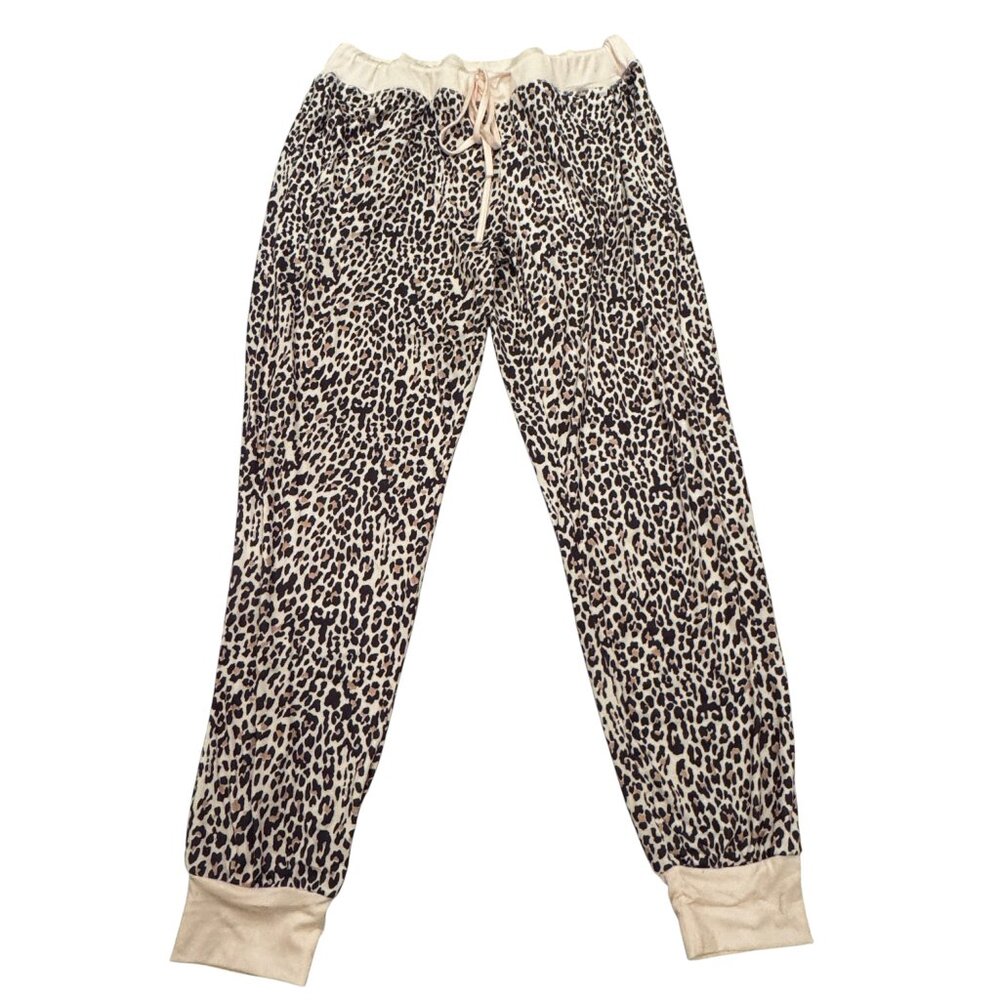 NWOT Jordann Jammies Leopard Animal Print Hooded Lounge Set XL - Picture 6 of 13